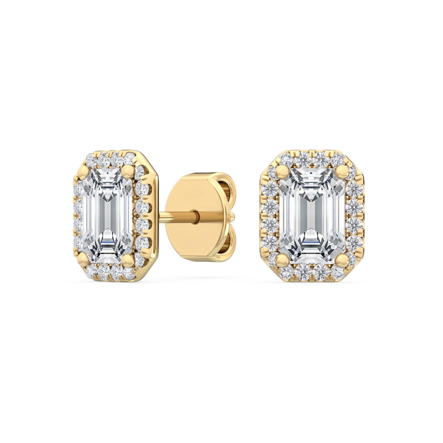 9K Yellow Gold Lab Grown Diamond EARRINGS 1.15 ctw E31955EM-1