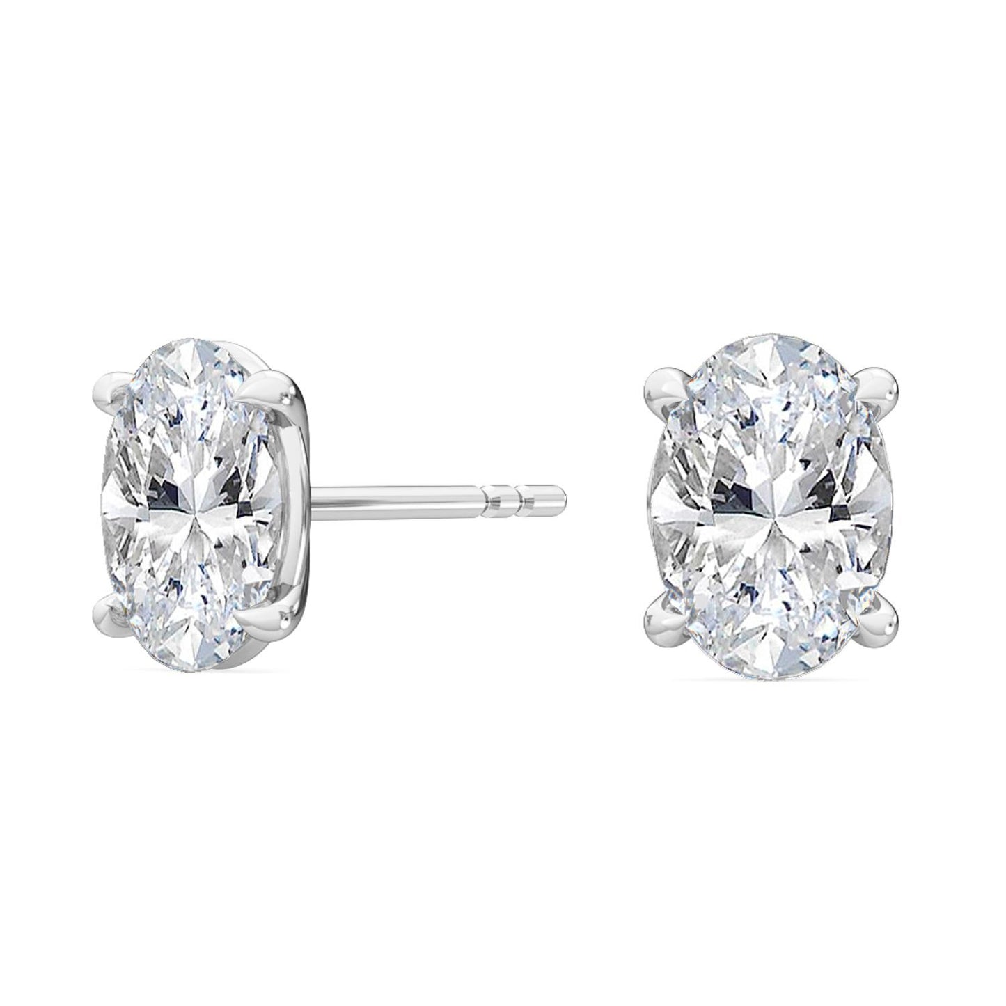 9K White Gold Lab Grown Diamond EARRINGS 2.00 ctw E32005OV-2