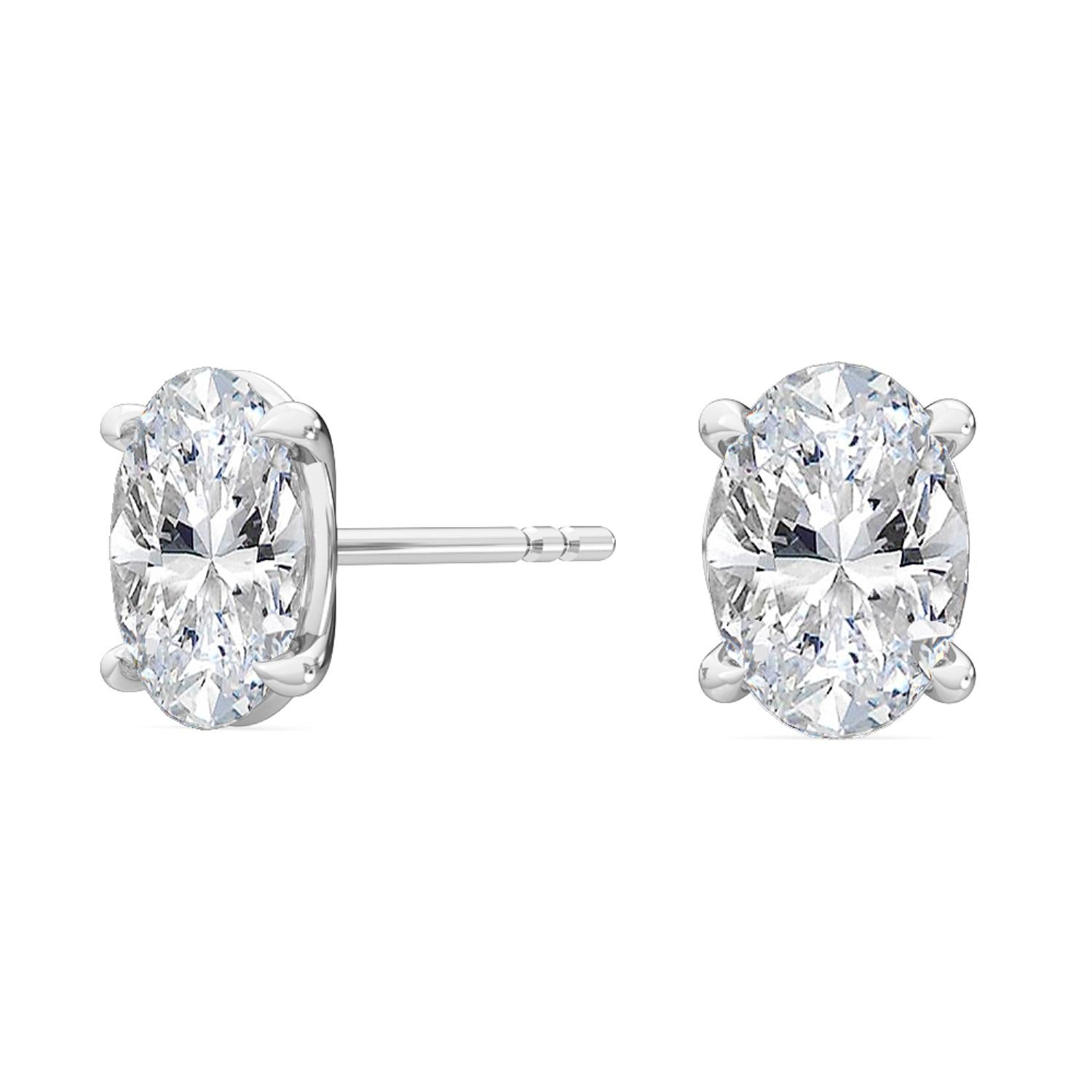 9K White Gold Lab Grown Diamond EARRINGS 2.00 ctw E32005OV-2