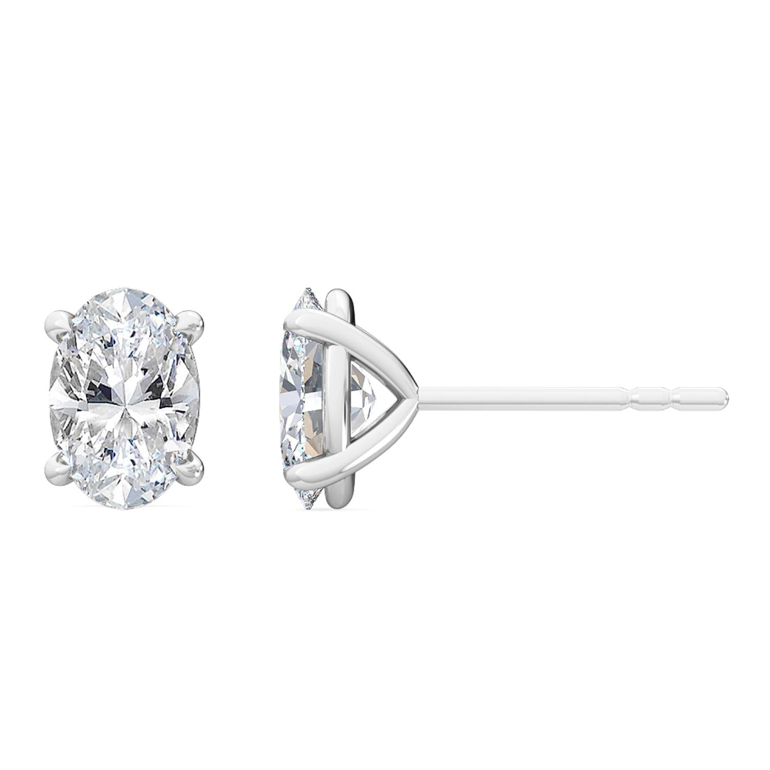9K White Gold Lab Grown Diamond EARRINGS 2.00 ctw E32005OV-2