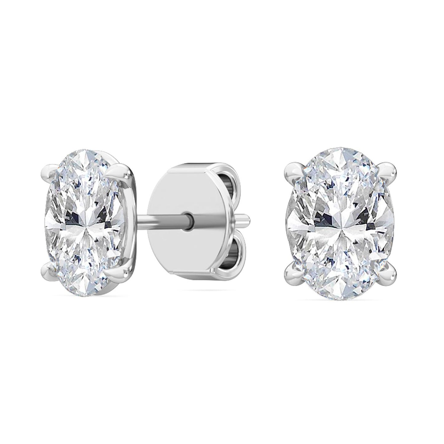 9K White Gold Lab Grown Diamond EARRINGS 2.00 ctw E32005OV-2