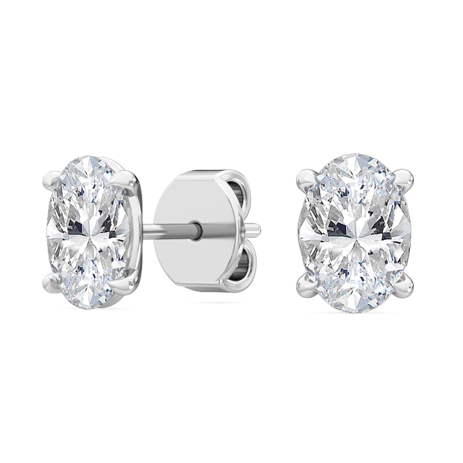 9K White Gold Lab Grown Diamond EARRINGS 2.00 ctw E32005OV-2
