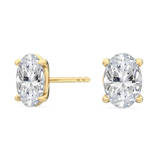 9K Yellow Gold Lab Grown Diamond EARRINGS 2.00 ctw E32005OV-2