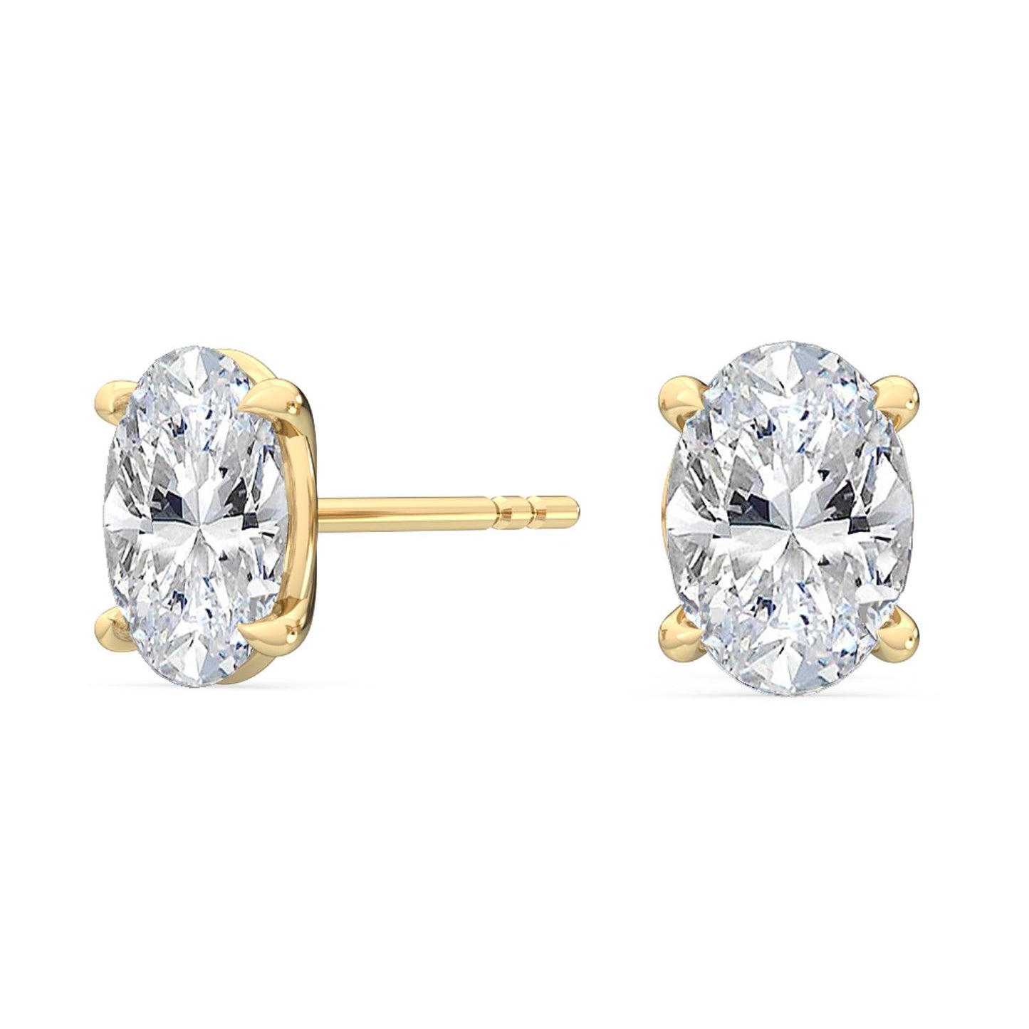 9K Yellow Gold Lab Grown Diamond EARRINGS 2.00 ctw E32005OV-2