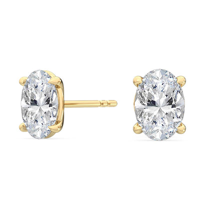 9K Yellow Gold Lab Grown Diamond EARRINGS 2.00 ctw E32005OV-2