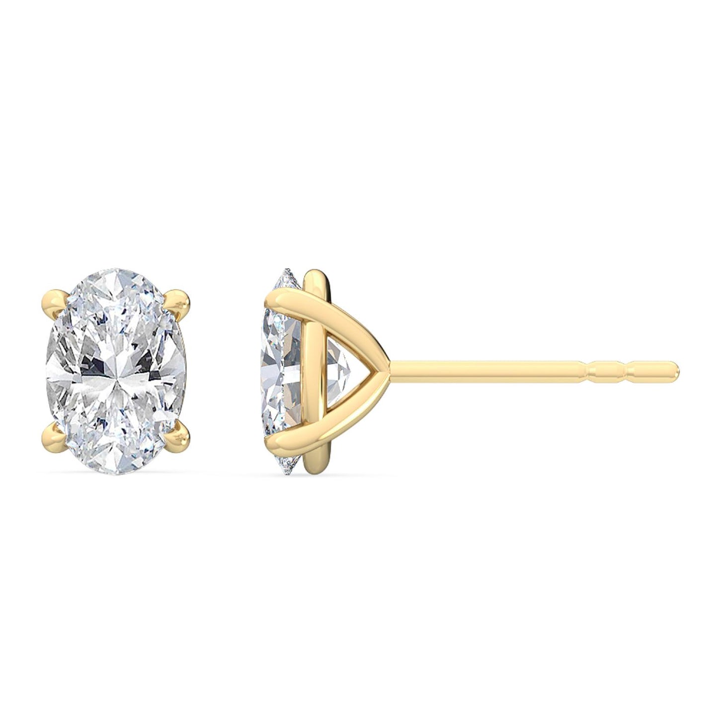 9K Yellow Gold Lab Grown Diamond EARRINGS 2.00 ctw E32005OV-2