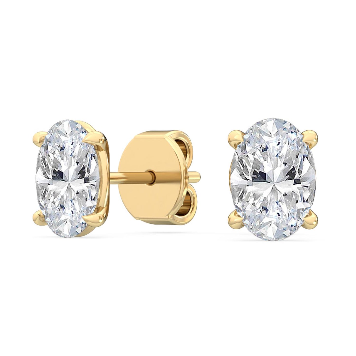 9K Yellow Gold Lab Grown Diamond EARRINGS 2.00 ctw E32005OV-2