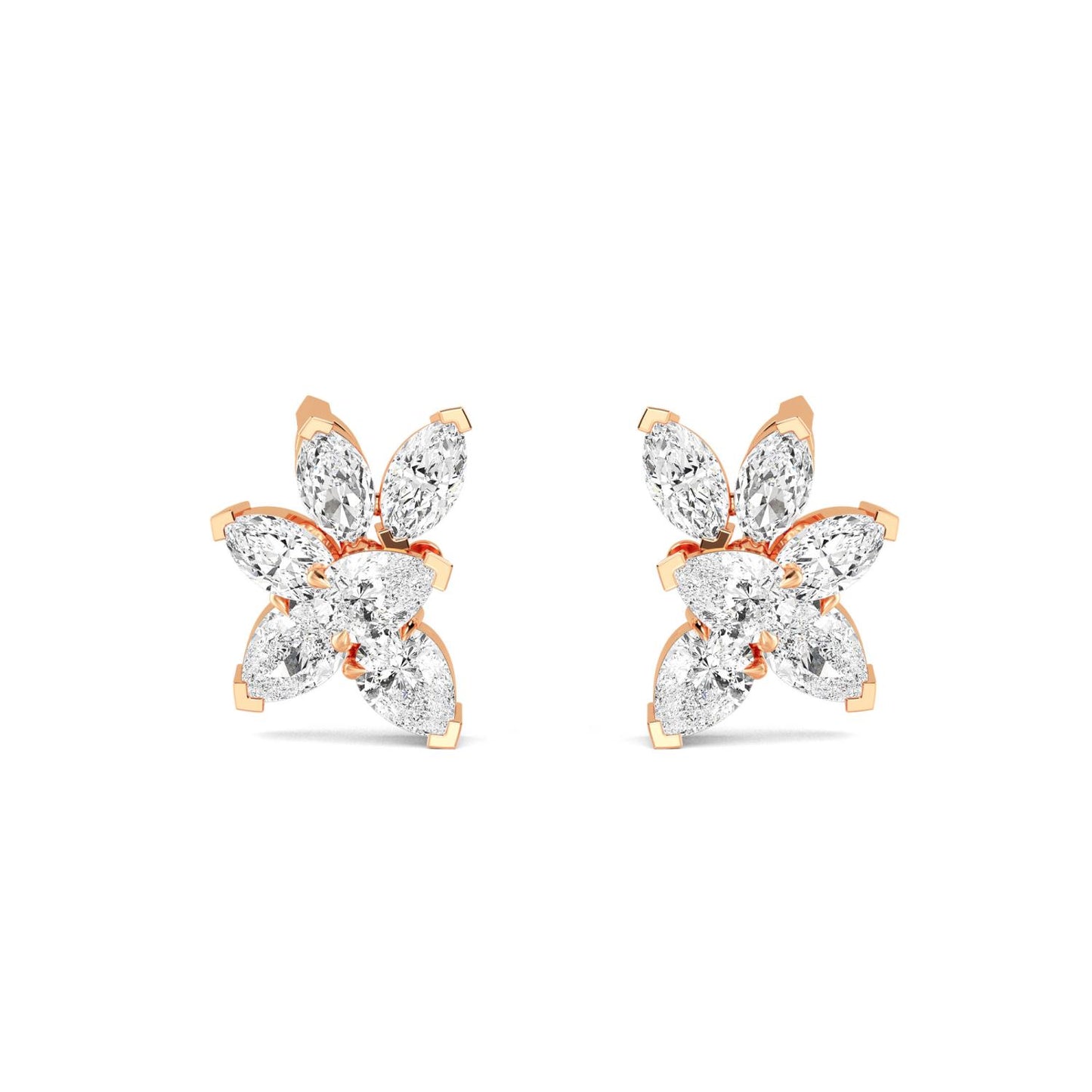 9K Rose Gold Lab Grown Diamond EARRINGS 3.60 ctw E32202-3.63CT