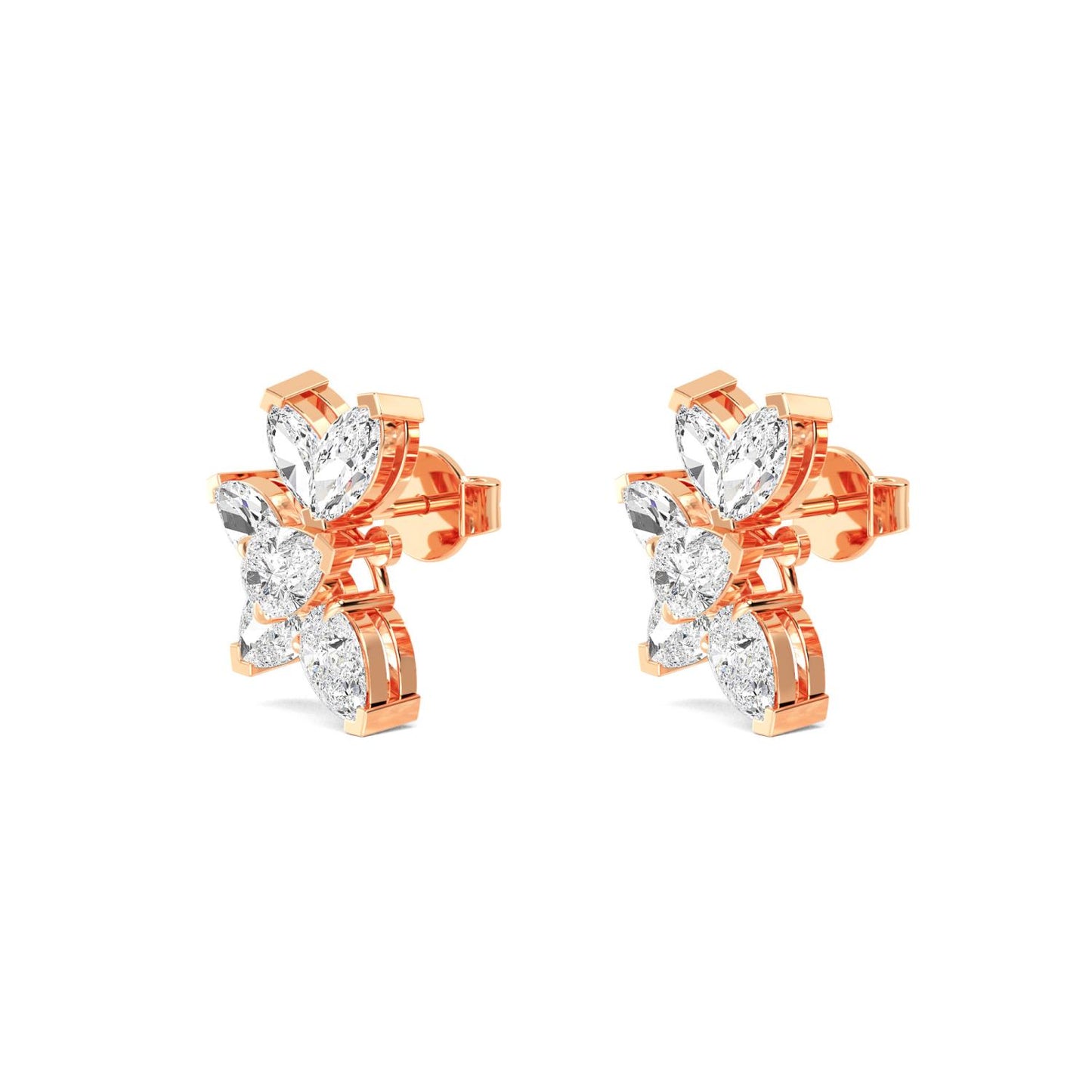 9K Rose Gold Lab Grown Diamond EARRINGS 3.60 ctw E32202-3.63CT