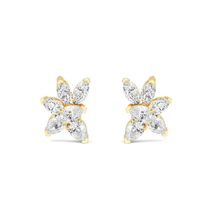 9K Yellow Gold Lab Grown Diamond EARRINGS 3.60 ctw E32202-3.63CT