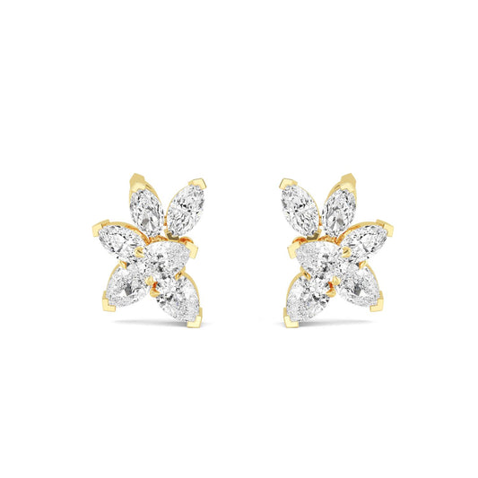 9K Yellow Gold Lab Grown Diamond EARRINGS 3.60 ctw E32202-3.63CT