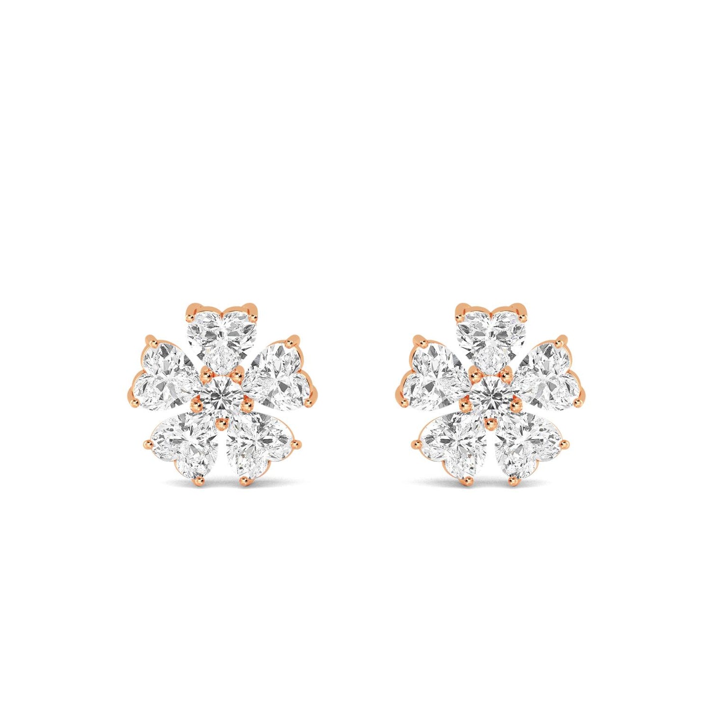 9K Rose Gold Lab Grown Diamond EARRINGS 2.78 ctw E32330-3