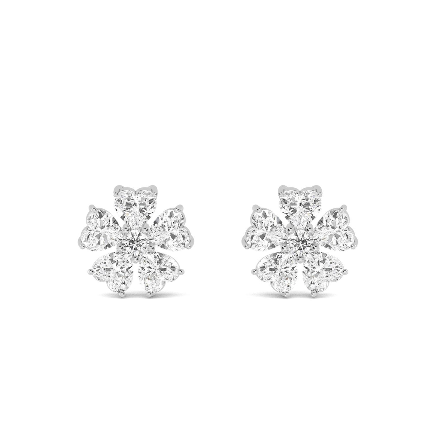 9K White Gold Lab Grown Diamond EARRINGS 2.78 ctw E32330-3