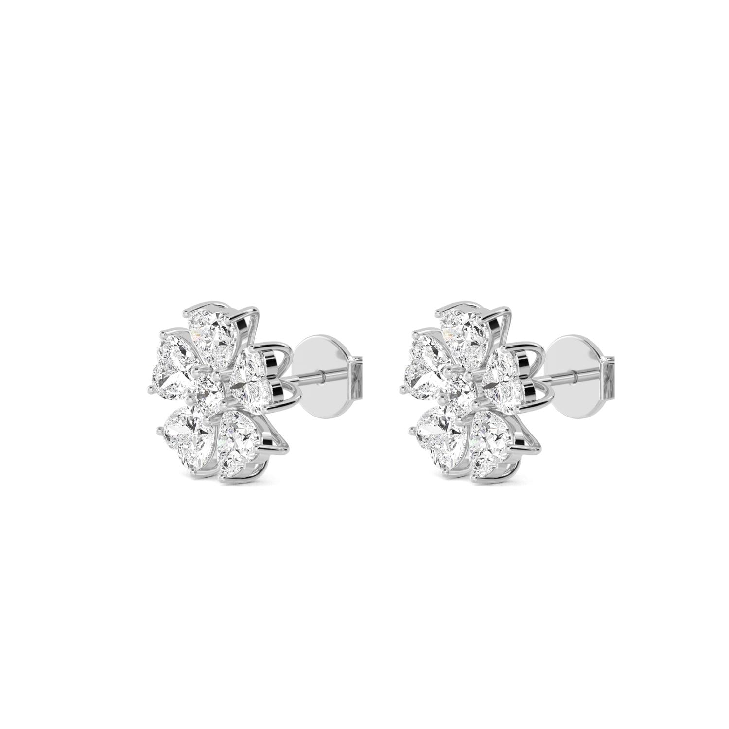 9K White Gold Lab Grown Diamond EARRINGS 2.78 ctw E32330-3