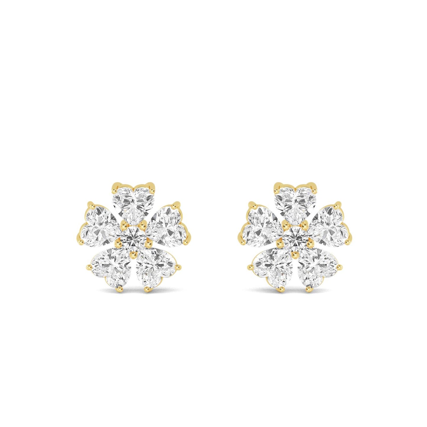 9K Yellow Gold Lab Grown Diamond EARRINGS 2.78 ctw E32330-3