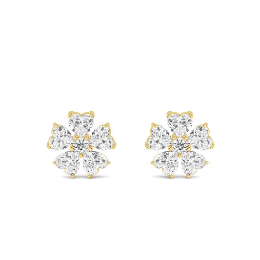 9K Yellow Gold Lab Grown Diamond EARRINGS 2.78 ctw E32330-3