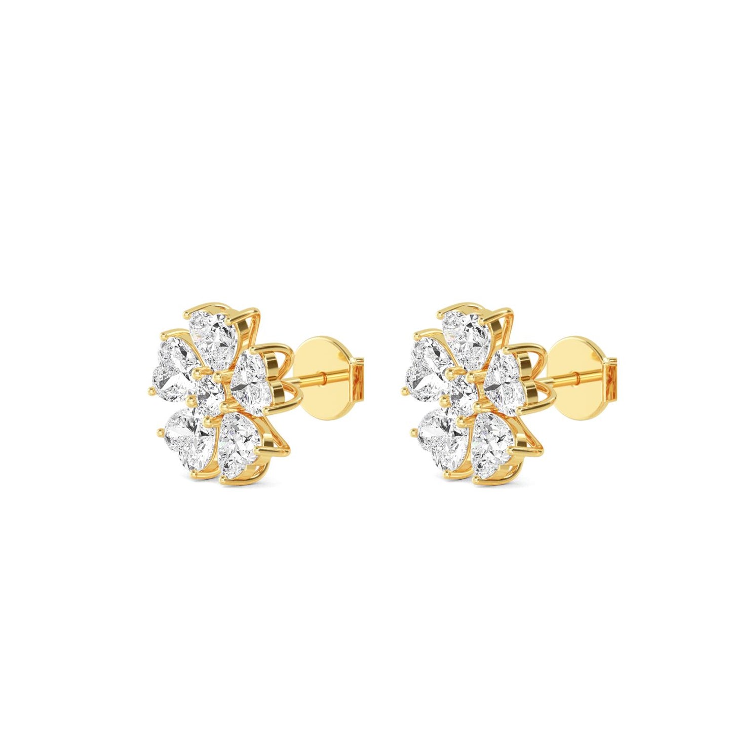 9K Yellow Gold Lab Grown Diamond EARRINGS 2.78 ctw E32330-3