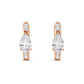 9K Rose Gold Lab Grown Diamond EARRINGS 0.54 ctw E32349-0.50CT