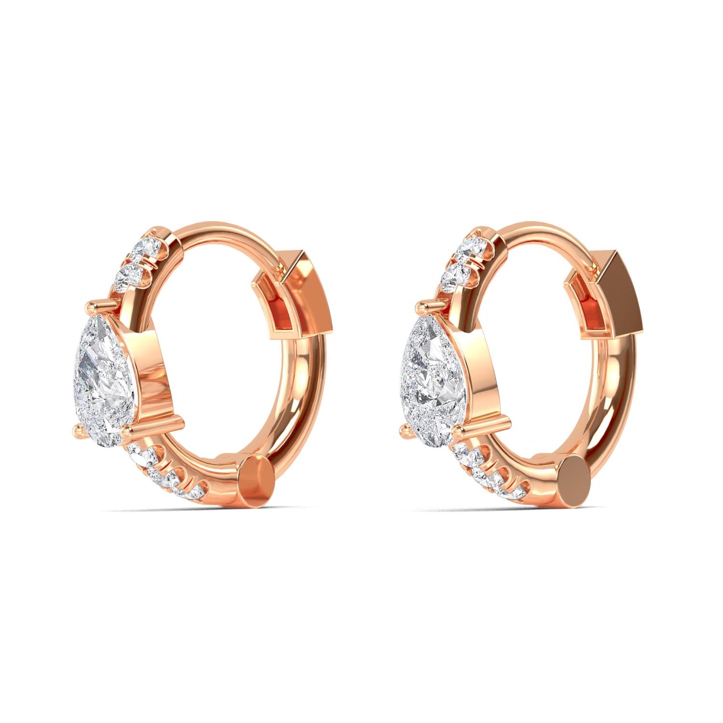 9K Rose Gold Lab Grown Diamond EARRINGS 0.54 ctw E32349-0.50CT