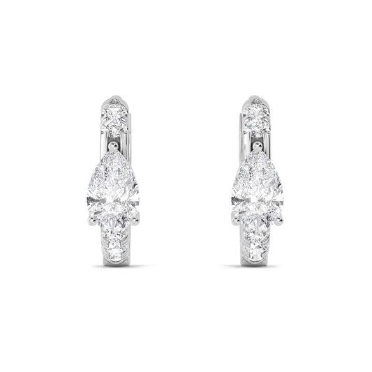 9K White Gold Lab Grown Diamond EARRINGS 0.54 ctw E32349-0.50CT