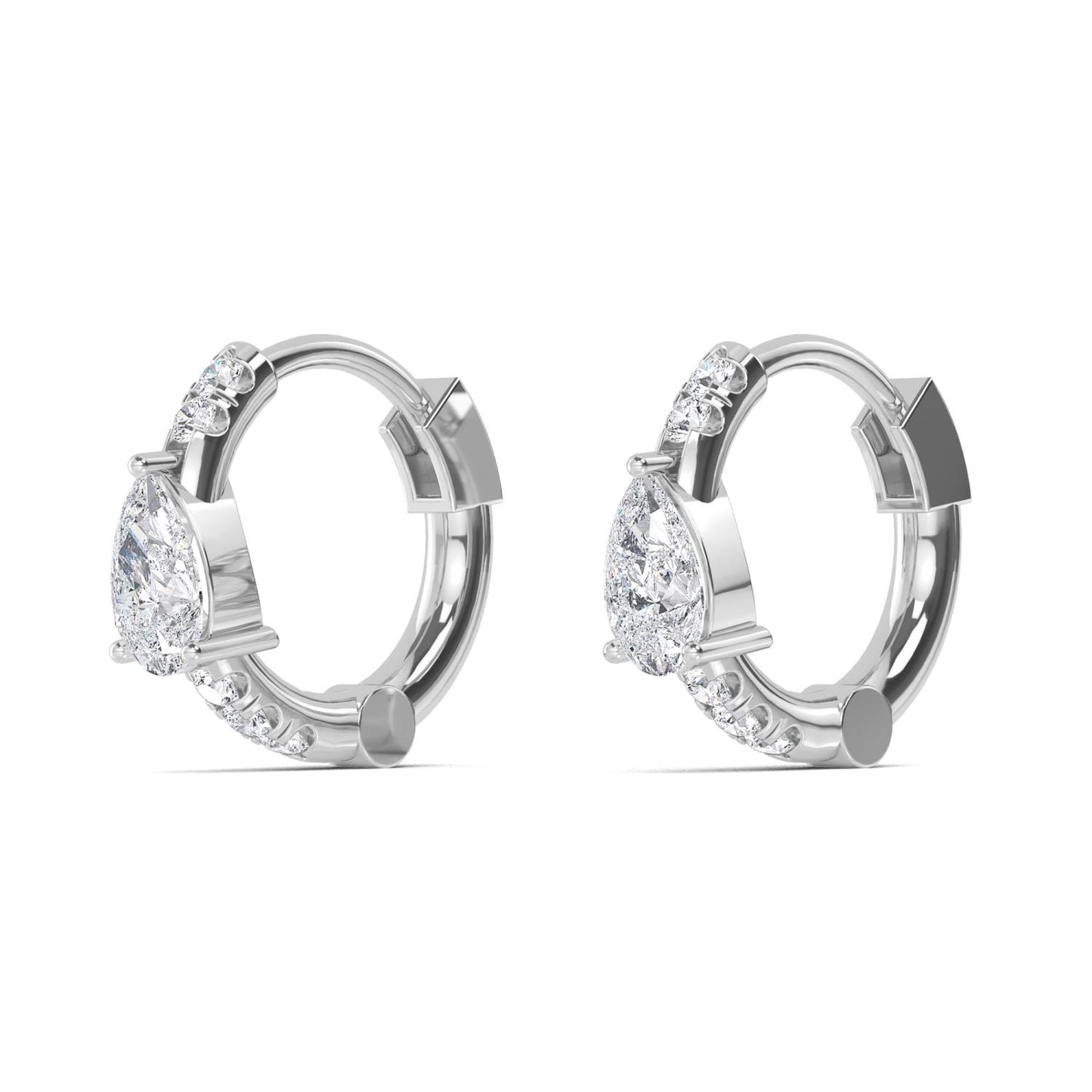 9K White Gold Lab Grown Diamond EARRINGS 0.54 ctw E32349-0.50CT