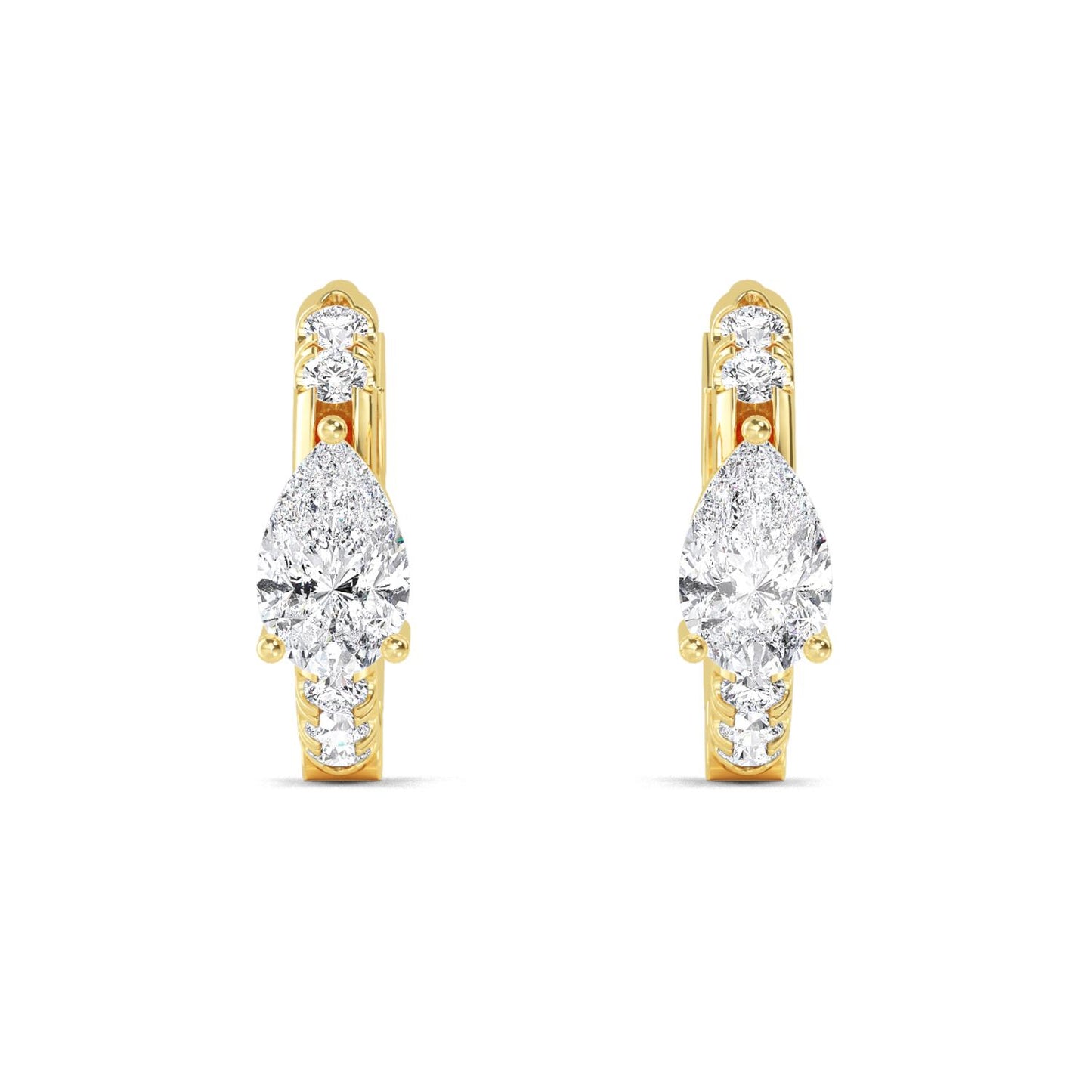 9K Yellow Gold Lab Grown Diamond EARRINGS 0.54 ctw E32349-0.50CT