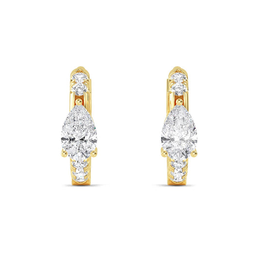 9K Yellow Gold Lab Grown Diamond EARRINGS 0.54 ctw E32349-0.50CT