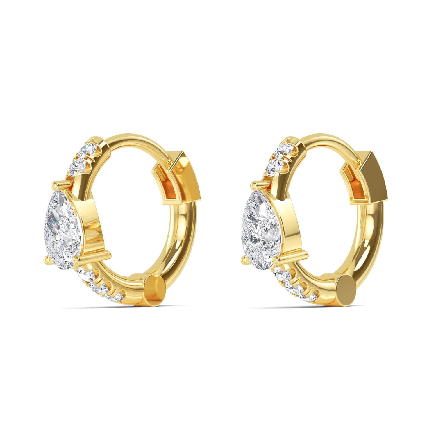 9K Yellow Gold Lab Grown Diamond EARRINGS 0.54 ctw E32349-0.50CT