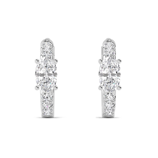 9K White Gold Lab Grown Diamond EARRINGS 0.54 ctw E32350-0.50CT