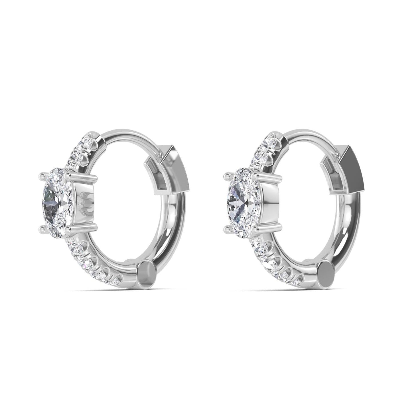 9K White Gold Lab Grown Diamond EARRINGS 0.54 ctw E32350-0.50CT