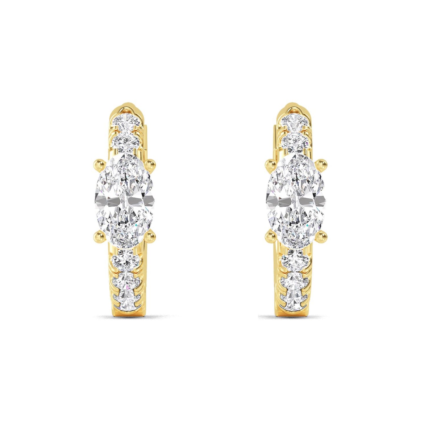 9K Yellow Gold Lab Grown Diamond EARRINGS 0.54 ctw E32350-0.50CT