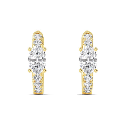 9K Yellow Gold Lab Grown Diamond EARRINGS 0.54 ctw E32350-0.50CT