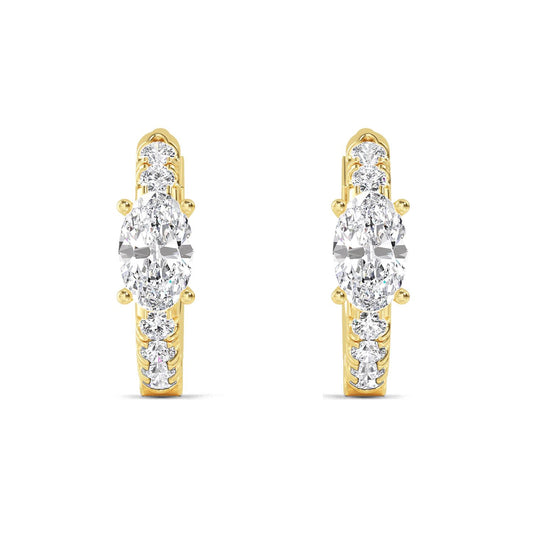 9K Yellow Gold Lab Grown Diamond EARRINGS 0.54 ctw E32350-0.50CT