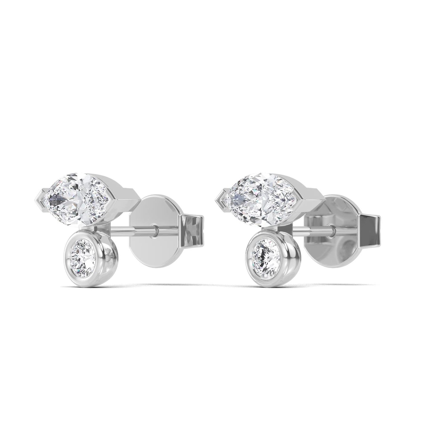 9K White Gold Lab Grown Diamond EARRINGS 1.24 ctw E32354-1.25CT