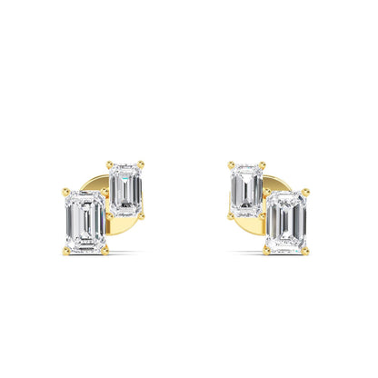 9K Yellow Gold Lab Grown Diamond EARRINGS 1.74 ctw E32355EMEM-1.63CT