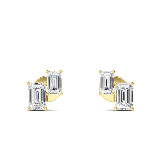 9K Yellow Gold Lab Grown Diamond EARRINGS 1.74 ctw E32355EMEM-1.63CT