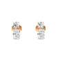 9K Rose Gold Lab Grown Diamond EARRINGS 1.55 ctw E32356RDOV-1.50CT