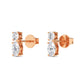 9K Rose Gold Lab Grown Diamond EARRINGS 1.55 ctw E32356RDOV-1.50CT
