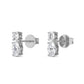 9K White Gold Lab Grown Diamond EARRINGS 1.55 ctw E32356RDOV-1.50CT