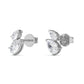 9K White Gold Lab Grown Diamond EARRINGS 1.89 ctw E32361PEPE-1.88CT