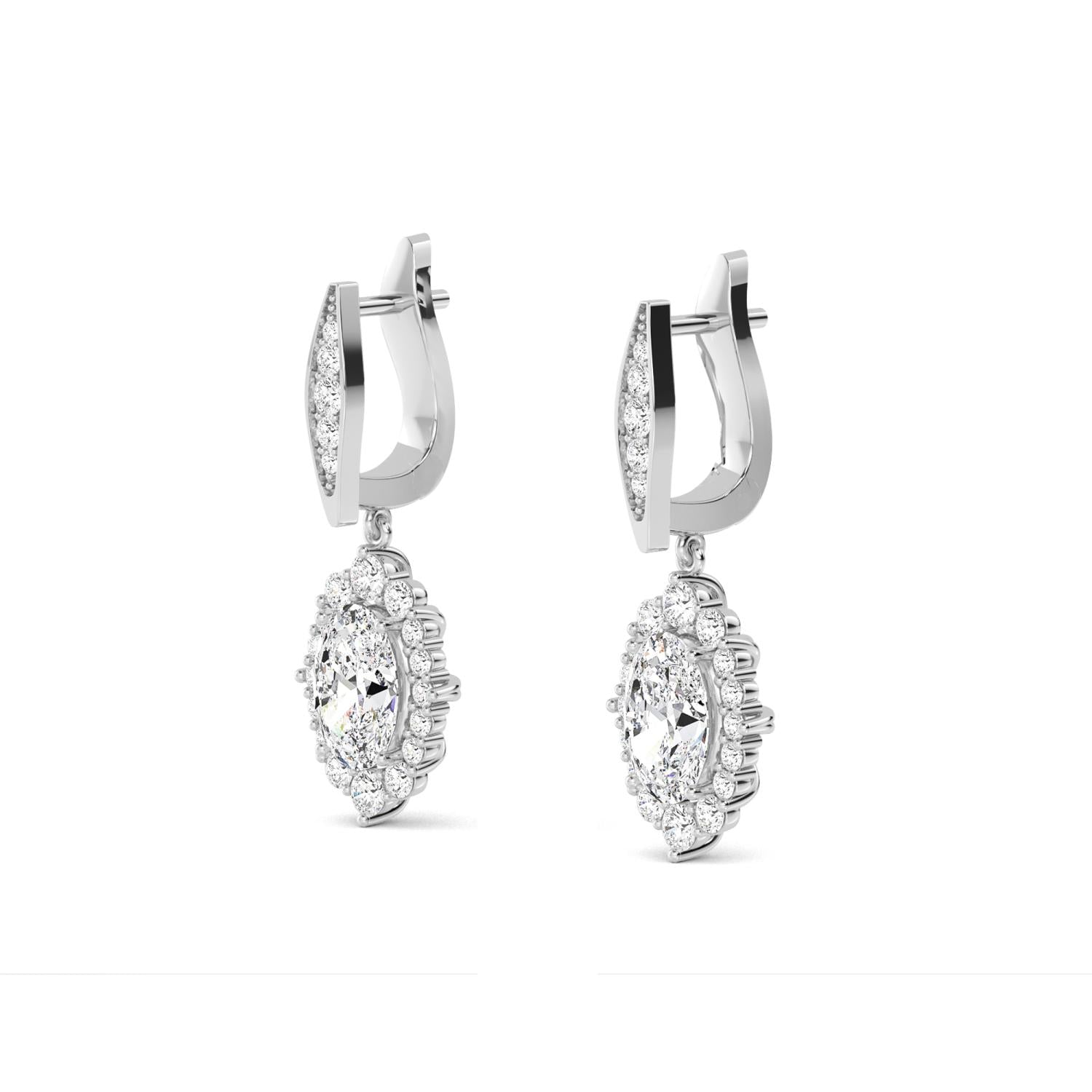 9K White Gold Lab Grown Diamond EARRINGS 2.79 ctw E32396-2.83CT