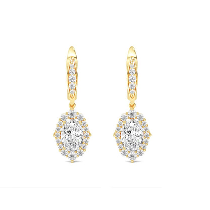 9K Yellow Gold Lab Grown Diamond EARRINGS 2.79 ctw E32396-2.83CT