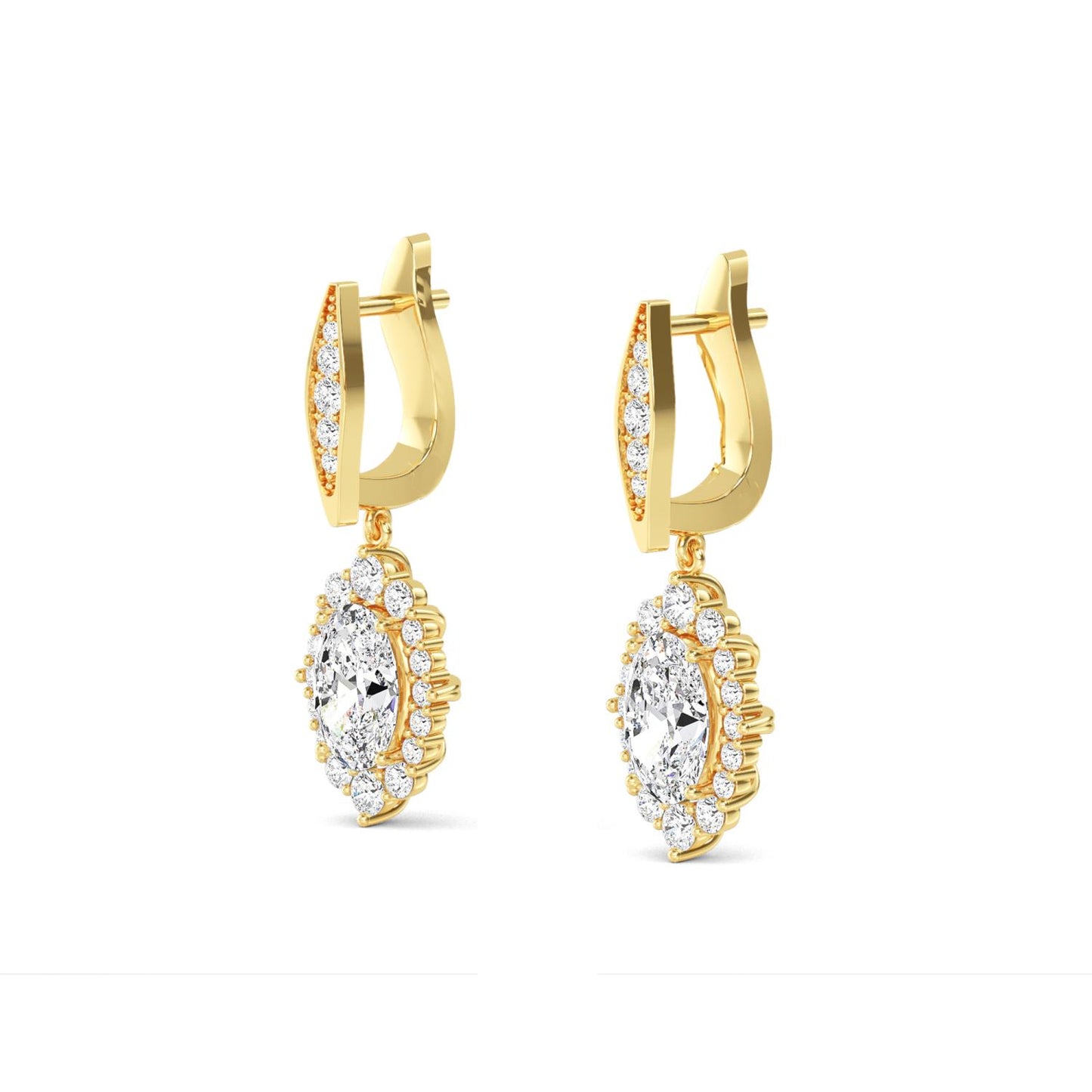9K Yellow Gold Lab Grown Diamond EARRINGS 2.79 ctw E32396-2.83CT