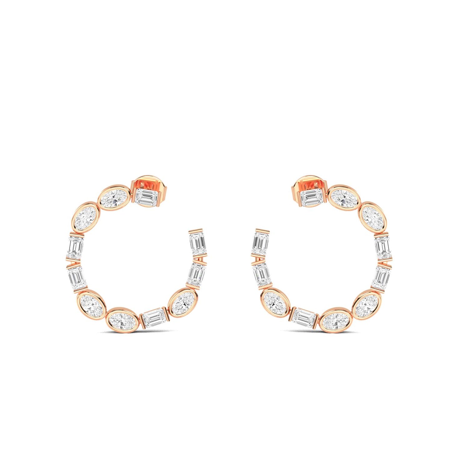 9K Rose Gold Lab Grown Diamond EARRINGS 4.55 ctw E32399-4.63CT
