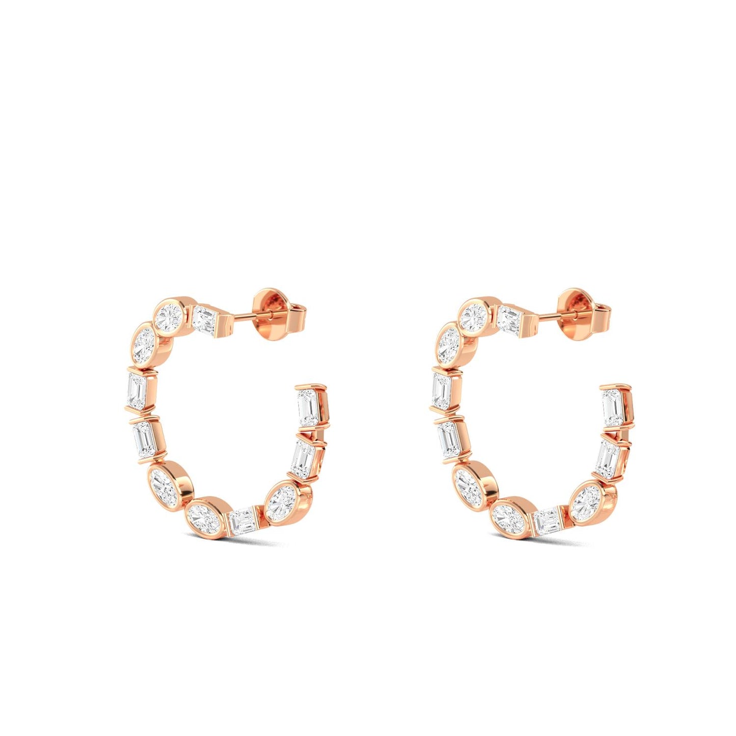 9K Rose Gold Lab Grown Diamond EARRINGS 4.55 ctw E32399-4.63CT