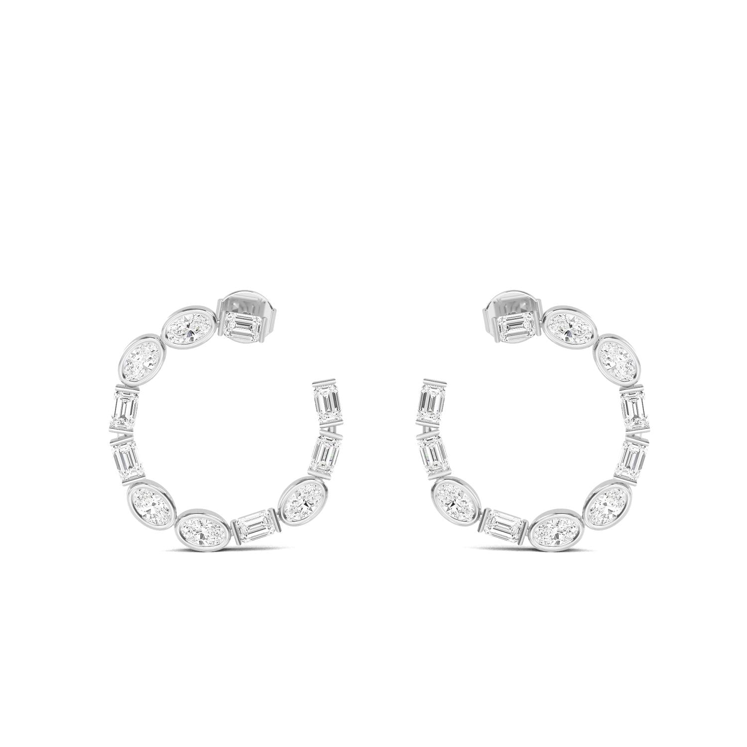 9K White Gold Lab Grown Diamond EARRINGS 4.55 ctw E32399-4.63CT