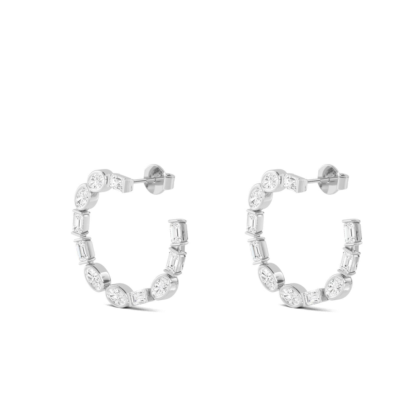 9K White Gold Lab Grown Diamond EARRINGS 4.55 ctw E32399-4.63CT