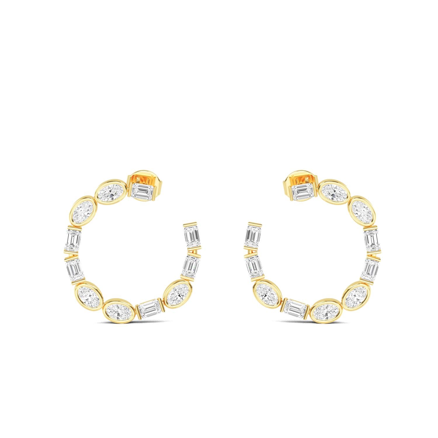 9K Yellow Gold Lab Grown Diamond EARRINGS 4.55 ctw E32399-4.63CT