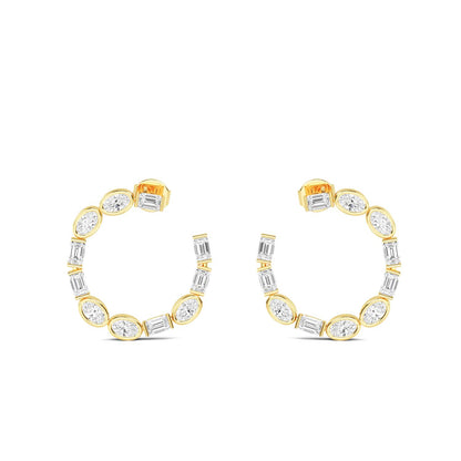 9K Yellow Gold Lab Grown Diamond EARRINGS 4.55 ctw E32399-4.63CT