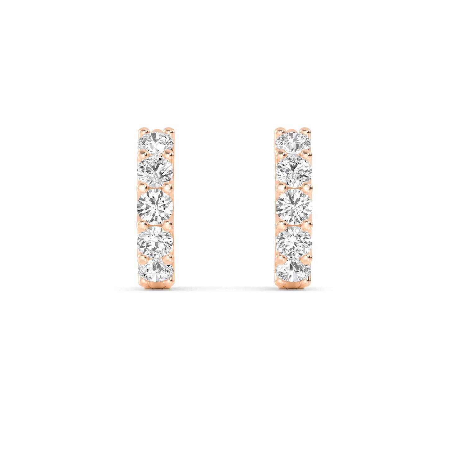 9K Rose Gold Lab Grown Diamond EARRINGS 0.99 ctw E32681-1